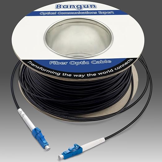 50 Meters LC to LC Outdoor Armored Simplex Fiber Patch Cable, Single Mode Fiber by Bangun