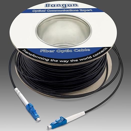 75 Meters LC to LC Outdoor Armored Simplex Fiber Patch Cable, Single Mode Fiber by Bangun