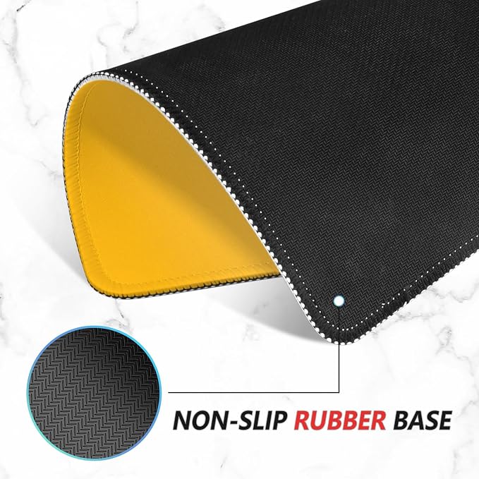 ITNRSIIET Mouse Pad Non-Slip Rubber Base Smooth Surface Stitched Edges - Image 4