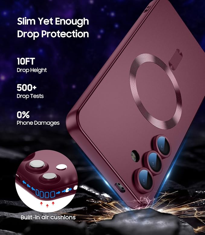 Magnetic for Samsung Galaxy S24 Case Slim Soft Silicone Bumper Shockproof - Image 5
