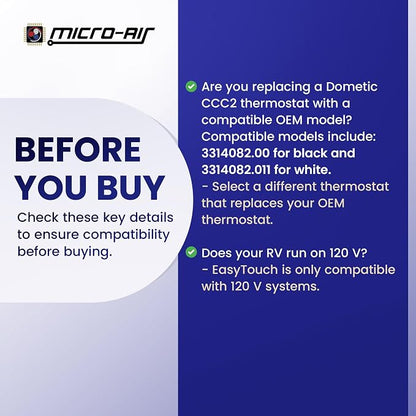 MICRO-AIR EasyTouch Digital RV Thermostat Replacement - Image 8
