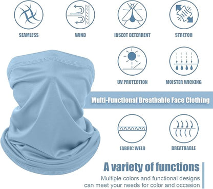 Geyoga 6 Pieces Summer UV Protection Cooling Neck Gaiter Face Clothing Neck - Image 3