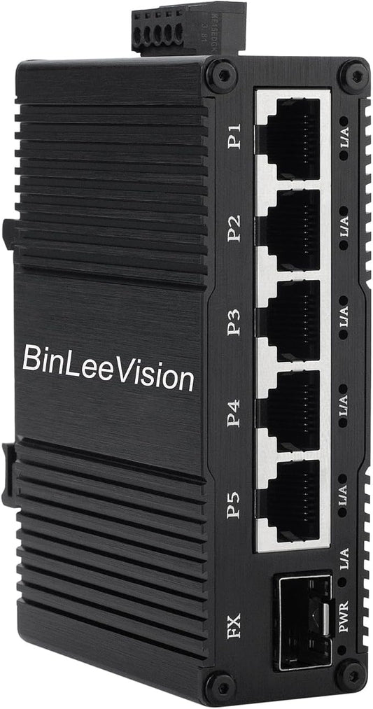 Industrial Mini Gigabit Ethernet Switch 5-Port RJ45 10/100/1000BASE-T+1-Port by Unknown