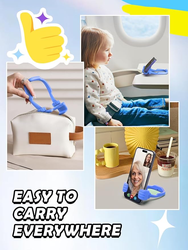 Gifts for Teens Boys Kids Men Adults Cell Phone Stand: Flexible Thumbs Up Lazy - Image 6