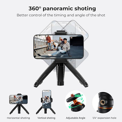 K&F Concept Selfie Stick Tripod, 360 Degree Rotation Mini Phone Stand - Image 4