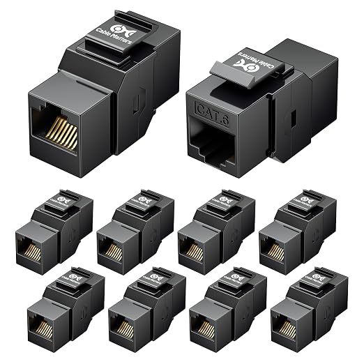 Cable Matters 10-Pack 10Gbps Cat6 Keystone Coupler, RJ45 Keystone Jack by CableMatters