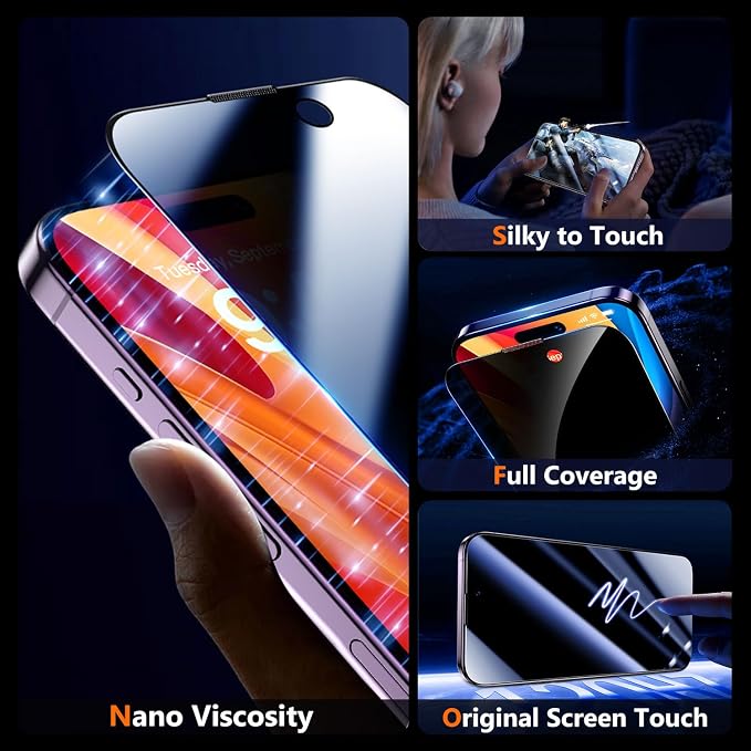 UniqueMe for iPhone 14 Pro Privacy Screen Protector - Image 3
