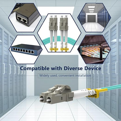 OM4 LC to LC Fiber Patch Cable 8m, Length Option:0.2m-200m, 40G/100GB 50/125μm - Image 7