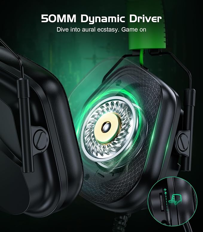 HW12 Gaming Headset for PC, Xbox One, Gaming Headphones - Image 3
