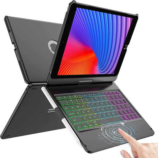 HOTLIFE Keyboard Case for iPad 10.2 9th/8th/7th Gen, Touch Keyboard for iPads by HOME
