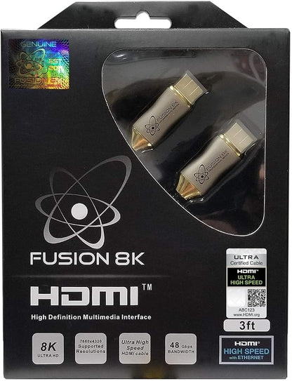 HDMI 2.1 Certified Cable Supports 10K 8K @60Hz and 4K @120Hz Compatible by Fusion8k