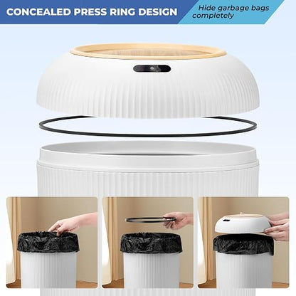 Pukomc 2 Pack Automatic Trash Can 12L /3 Gallon and 10L /2.64 Gallon Bathroom - Image 6