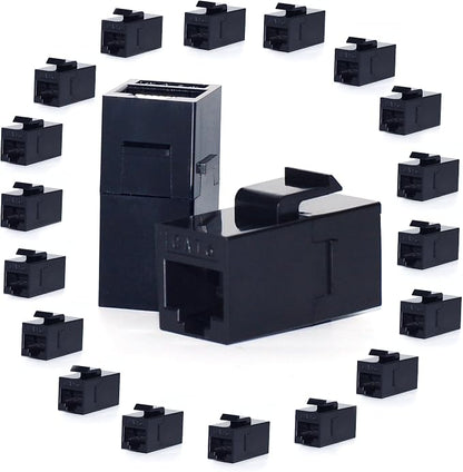 20 Pack RJ45 Coupler, Ethernet RJ45 Keystone Jack Cat6 Coupler Female to Female by VANDESAIL