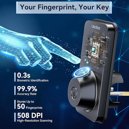 Ulecoce Fingerprint Keypad Deadbolt - Image 3