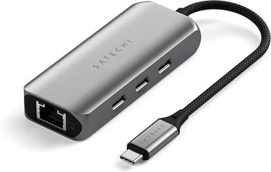 Satechi USB C Ethernet Adapter 2.5 Gigabit, 4 in 1 USB C Network Adapter by Satechi
