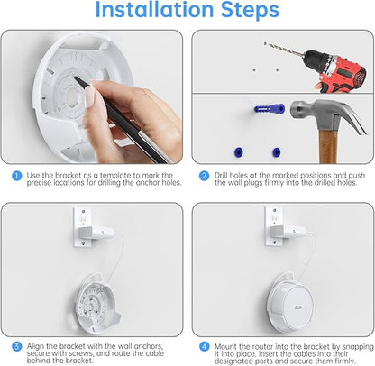 Wall Mount Holder for TP-Link Deco BE23/BE25/BE3600/BE5000 WiFi 7 Mesh Wi-Fi - Image 8