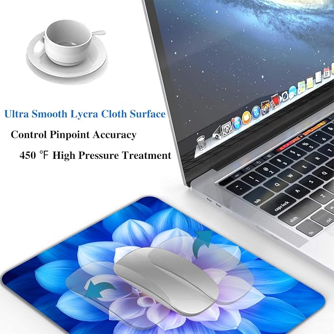 Blooming Blue Lotus Flower Mouse Pads - Image 5