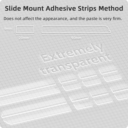 Privacy Screen Adhesive Strips and Slide Mount Tabs - Image 2