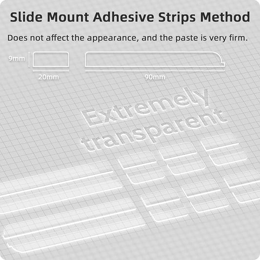 Privacy Screen Adhesive Strips and Slide Mount Tabs - Image 2