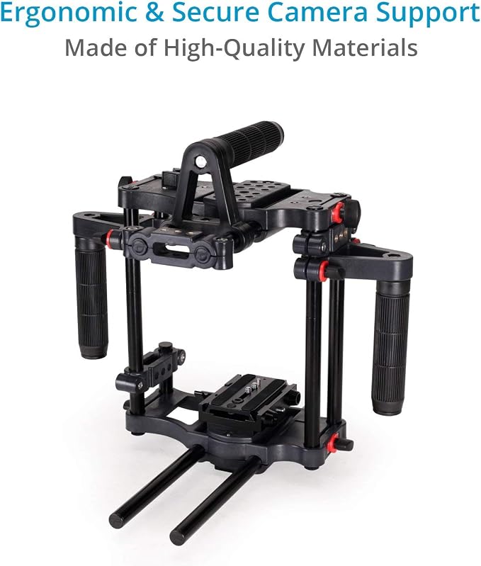Power DSLR Camera Cage with MB-600 Matte Box Combo Kit. 4x4 Filter Holders - Image 3