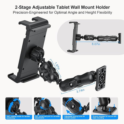 PLDHPRO Tablet Mount for Truck, Heavy Duty Drill Base Tablet Holder for Car - Image 3