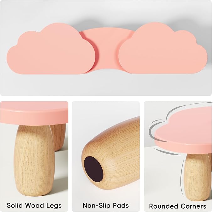 Dual Monitor Stand Riser, Adjustable Rainbow Cloud Desktop Organizer - Image 6