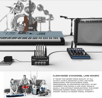 FIFINE Ultra Low-Noise 4-Channel Line Mixer - Image 7