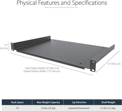 StarTech.com 1U Server Rack Shelf - Image 3