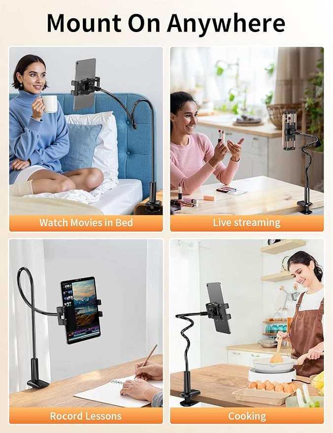 Tablet Stand, Kindle Holder for Reading in Bed, Phone Holder for Bed Desk - Image 7