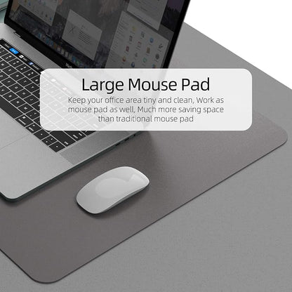 YSAGi Desk Pad, Dual-Sided Desk Mat, 31.5" x 15.7" Laptop Leather Desk Pad - Image 4