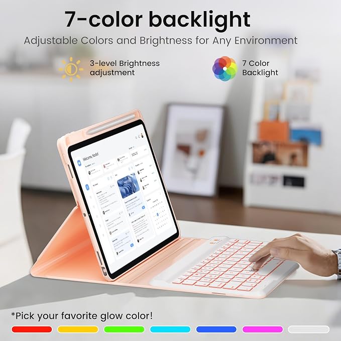 Keyboard and Case for iPad 7th/8th/9th Generation 10.2-inch 2018/2020/2021 - Image 6