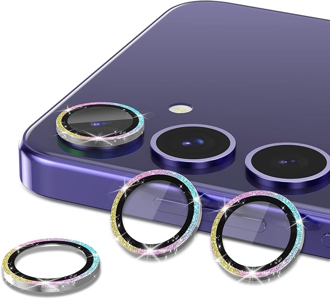 for Samsung Galaxy S24 Camera Lens Protector, Individual Metal Ring Tempered - Image 2