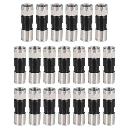 MECCANIXITY 20 Pcs F Type Coaxial Cable Compression Connectors, 75 Ohm Copper by MECCANIXITY