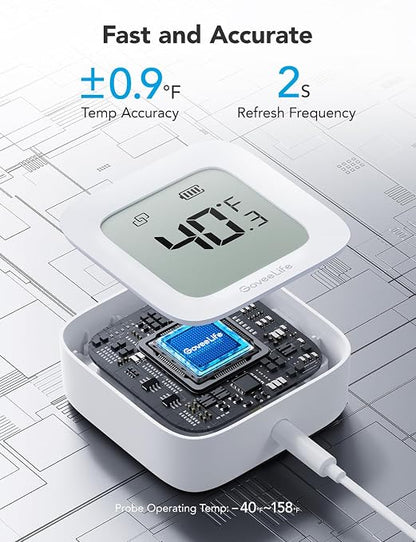 GoveeLife Freezer Thermometer Alarm, Smart Bluetooth Temperature Monitor Sensor - Image 3