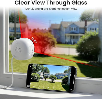 INFIYA 2K No Drill Window Camera-2 Pack 2.4Ghz & 5Ghz WiFi Dome Cameras - Image 3