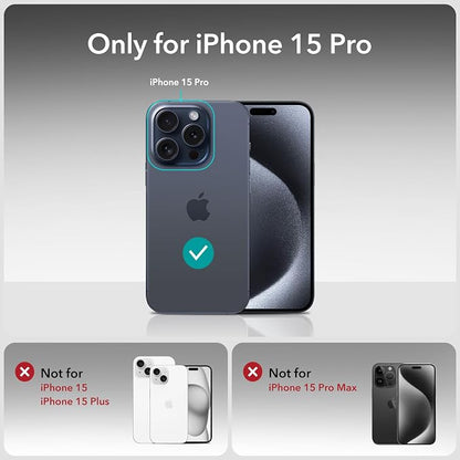 ESR 3+2 Pack for iPhone 15 Pro Screen Protector, 3 Black Edge Tempered-Glass - Image 9