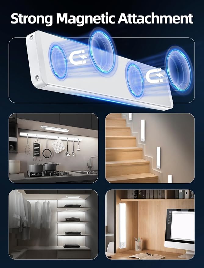 Under Cabinet Motion Sensor Lighting: Dimmable Rechargeable Lights Indoor - Image 8