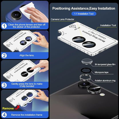 for Samsung Galaxy Z Flip 7 Camera Lens Protector, Individual Metal Ring - Image 6