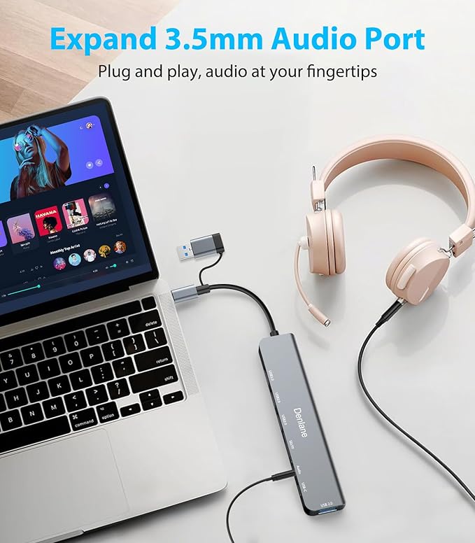USB C Hub USB Hub 3.0 for Laptop, Upgrade 8 in 2 USB Splitter - Image 7