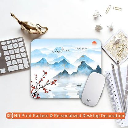 Square Mouse Pad Ink Painting Landscape, Personalized Premium-Textured Custom - Image 6