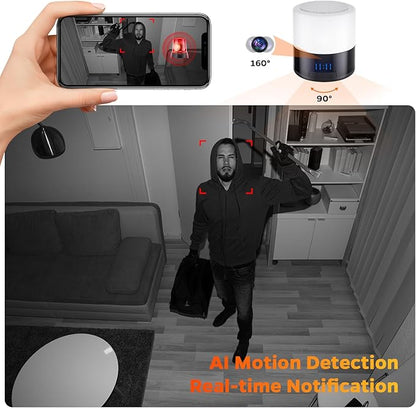Security Camera Motion Activated Bluetooth Speaker, 270° Viewing Angle - Image 3