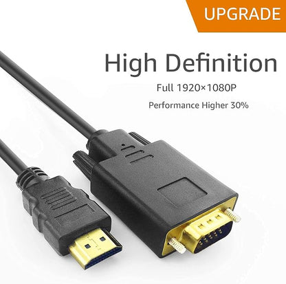 HDMI to VGA Cable, 1080P HDMI Male to VGA Male M/M Video Converter Cord VGA - Image 8