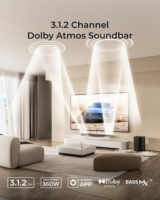 ULTIMEA 3.1.2ch Sound Bar with Dolby Atmos, Surround Sound System - Image 2