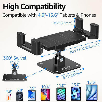Urmust Universal Tablet Wall Mount Holder, 360° Adjustable, - Image 2