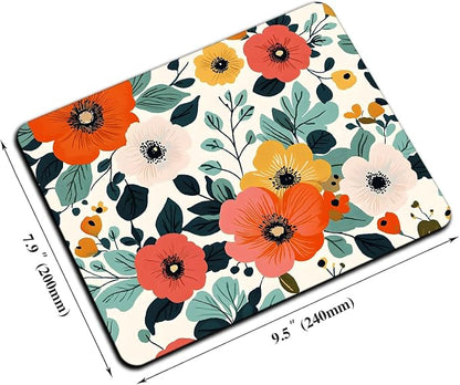 Mouse Pad, Cute Floral Pattern Flower Mouse Pads - Image 2