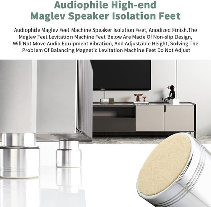 Tertullus 4pcs Aluminum Speaker Isolation Feet Sound Isolation Maglev Feet - Image 5