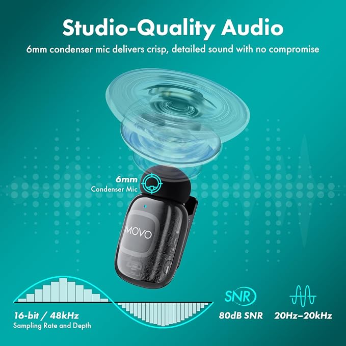 Movo NanoMic Wireless Lavalier Microphone - Image 6