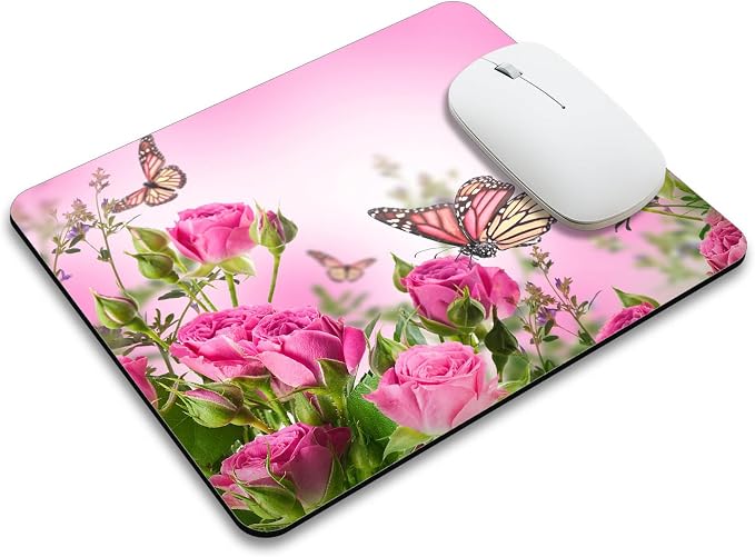 Beautiful Flowers Plants Mouse Pad Rubber Base Mouse Mat Non-Slip Mousepad by Mzmrss