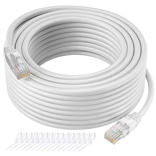 Cat5e Ethernet Cable 125 FT, Long Cat 5e Internet Cable, Standard RJ45 Connector by Kxable