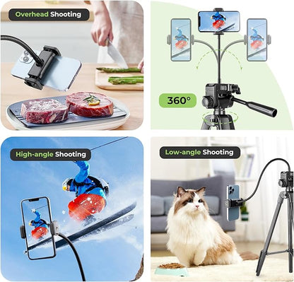 Aureday Phone Tripod, Wireless Remote and Phone Holder, Extendable Cell - Image 3